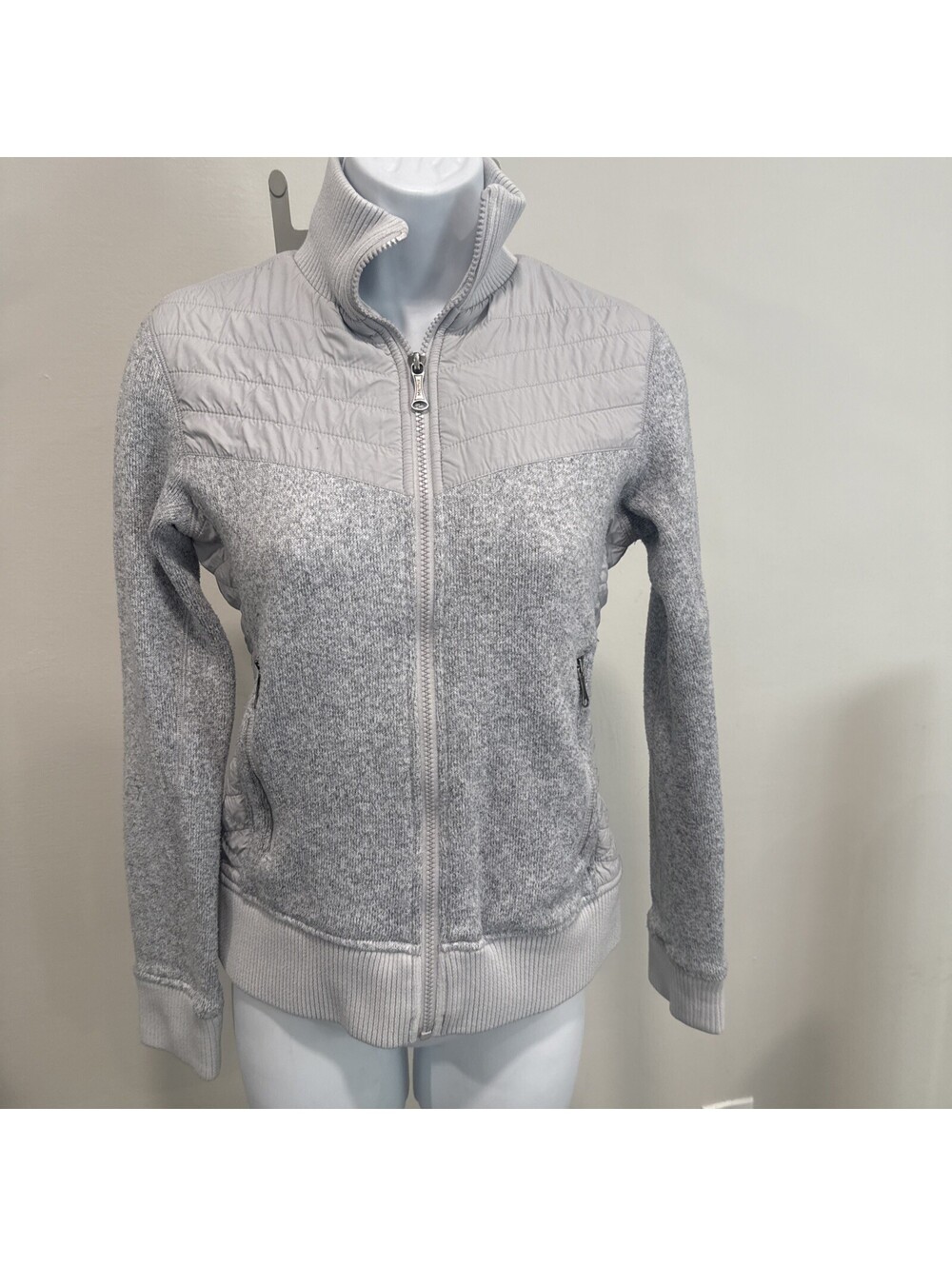 Marmot Women’s XS Heathered Grey Knit Polyester Fleece Full Zip Jacket